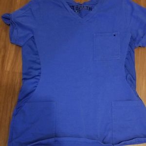 Benefit Scrubs Size Large in Royal Blue